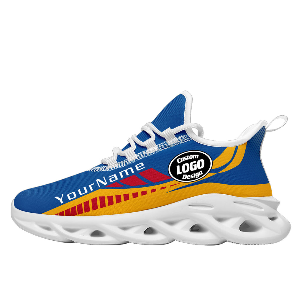 Custom Blue Yellow Pittsburgh Maxsoul Shoes Personalized Sneaker FN003-D020325-30