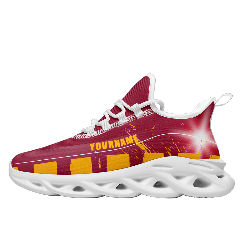 Custom Red Yellow Arizona MaxSoul Shoes and Hat Combo Offer Personalized Combo ZH-D020264-1