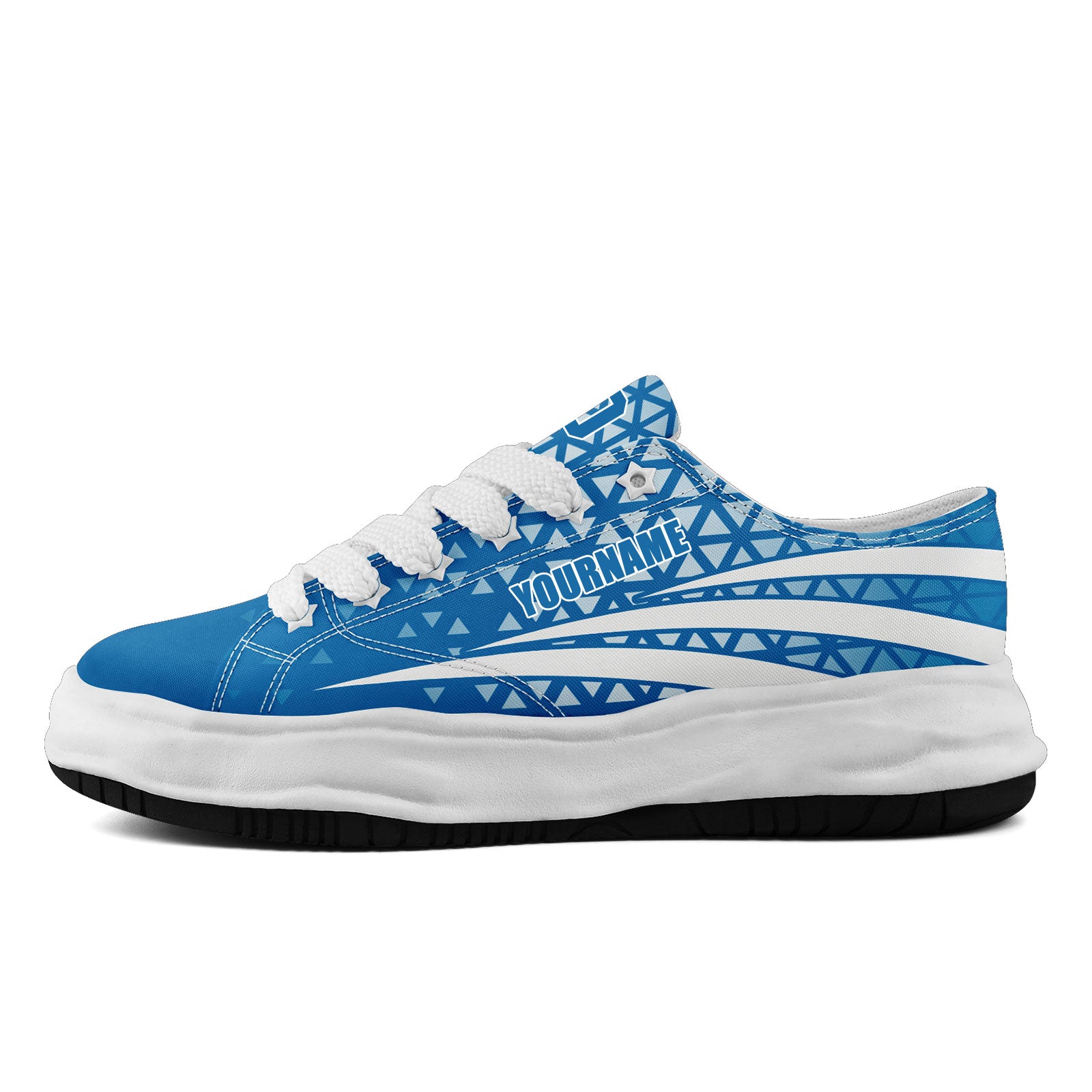 Custom Blue White Michigan Football Jersey and Sports Shoes Combo Offer Personalized Combo ZH-D023031-11
