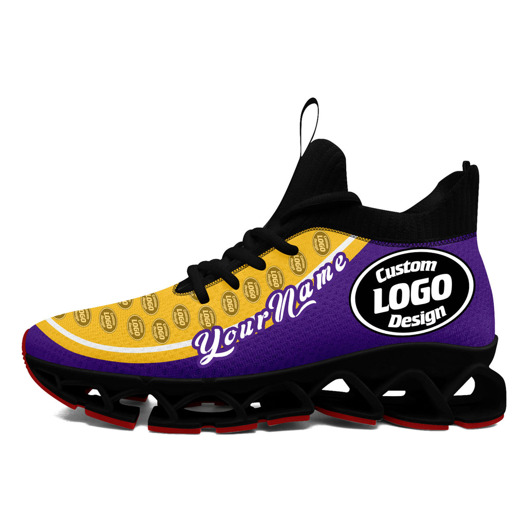 Custom Purple Yellow Maxsoul Shoes Personalized Sneaker FN030XD-D020388-26