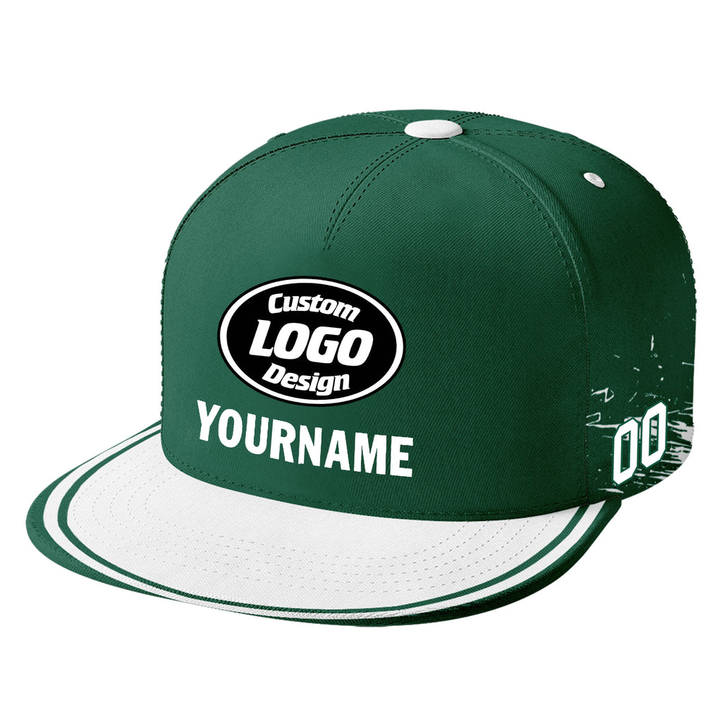 Custom Green White New York Football Jersey and Hat Combo Offer Personalized Combo ZH-D020326-28