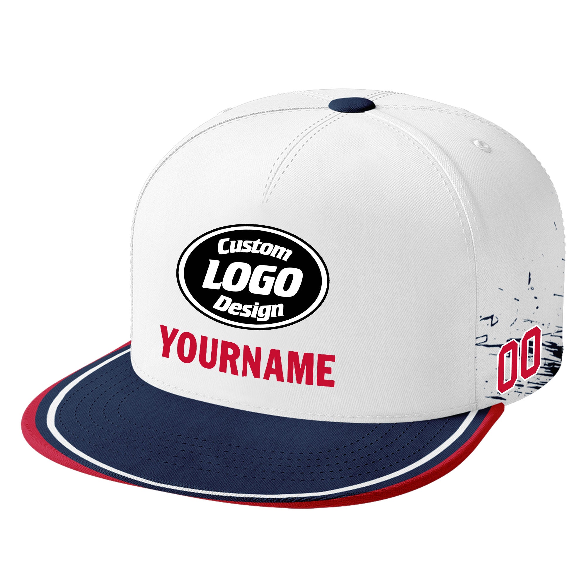 Custom White Blue New England Football Jersey and Hat Combo Offer Personalized Combo ZH-D020326-26