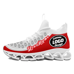 Custom Red Gray Maxsoul Shoes Personalized Sneaker FN030XD-D020388-21