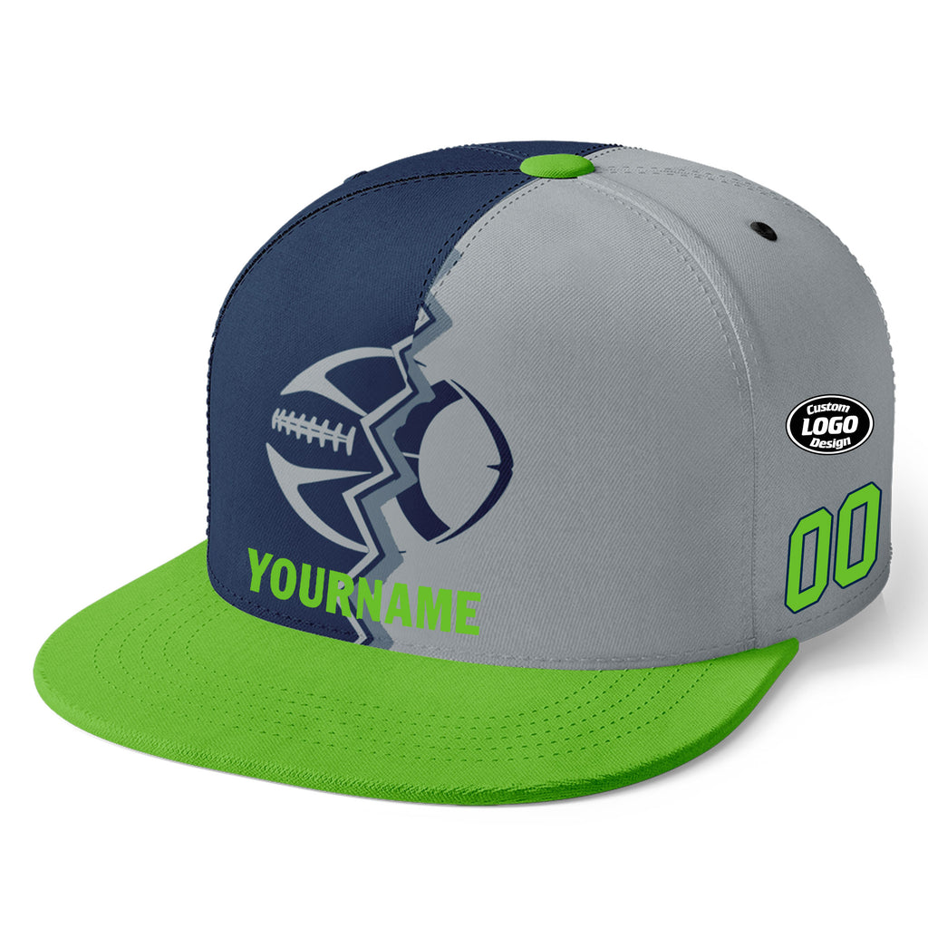 Custom Blue Grey Washington MaxSoul Shoes and Hat Combo Offer Personalized Combo ZH-D028017-14