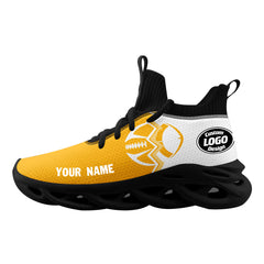 Custom Yellow White Pennsylvania MaxSoul Shoes and Hat Combo Offer Personalized Combo ZH-D028017-31