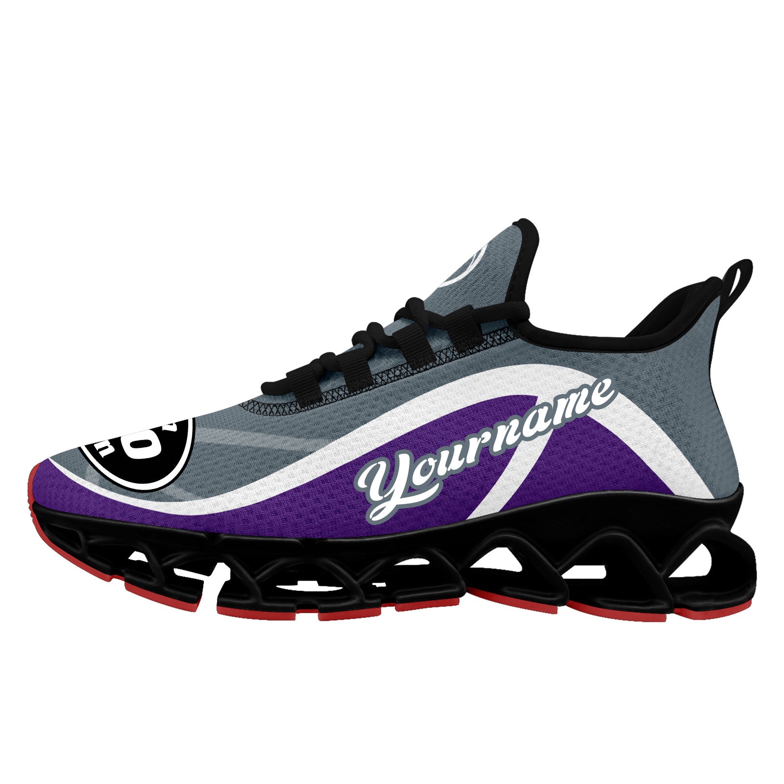 Custom Purple Gray Maxsoul Shoes Personalized Sneaker FN003XD-D020391-8
