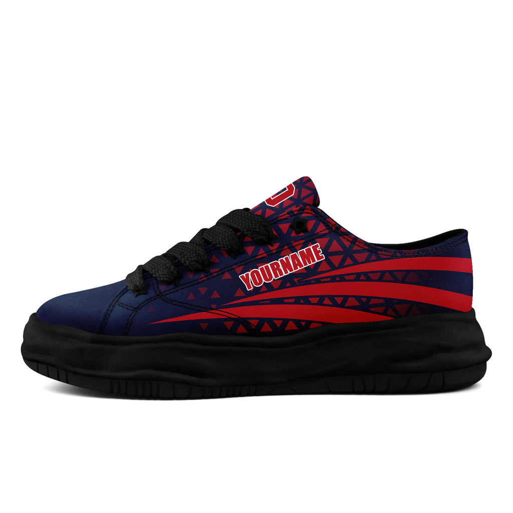 Custom Blue White Massachusetts Football Jersey and Sports Shoes Combo Offer Personalized Combo ZH-D023031-26