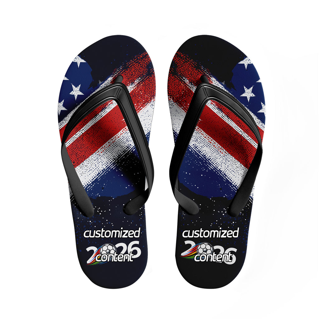 Custom United States 2026 World Cup Sneakers DIY Country Flag Running Shoes Lightweight Sport Shoes Gift for Football Fans Personalized Team Name and Logo FN058-F028041-12