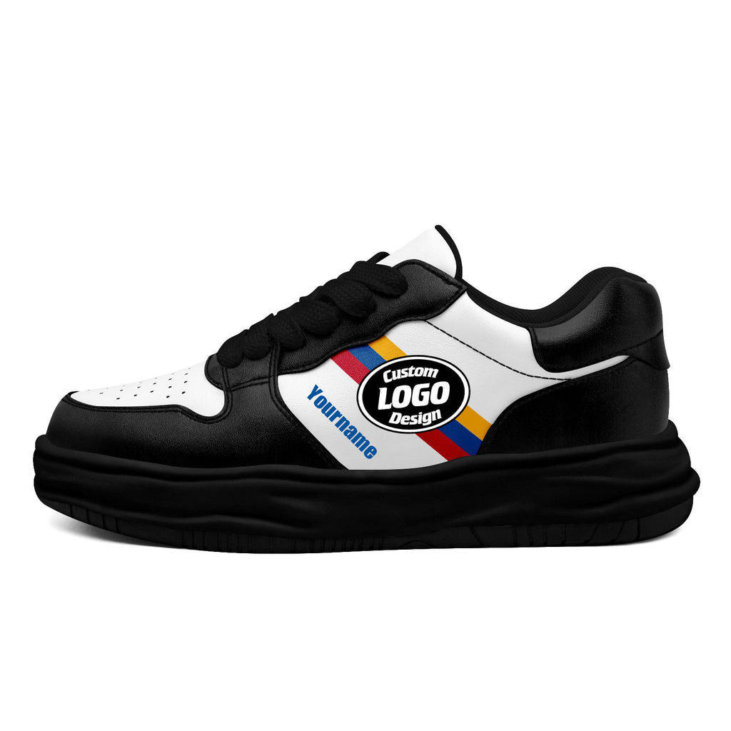 Custom Black White Pittsburgh Shoes Personalized Sneaker FN032-D020389-30