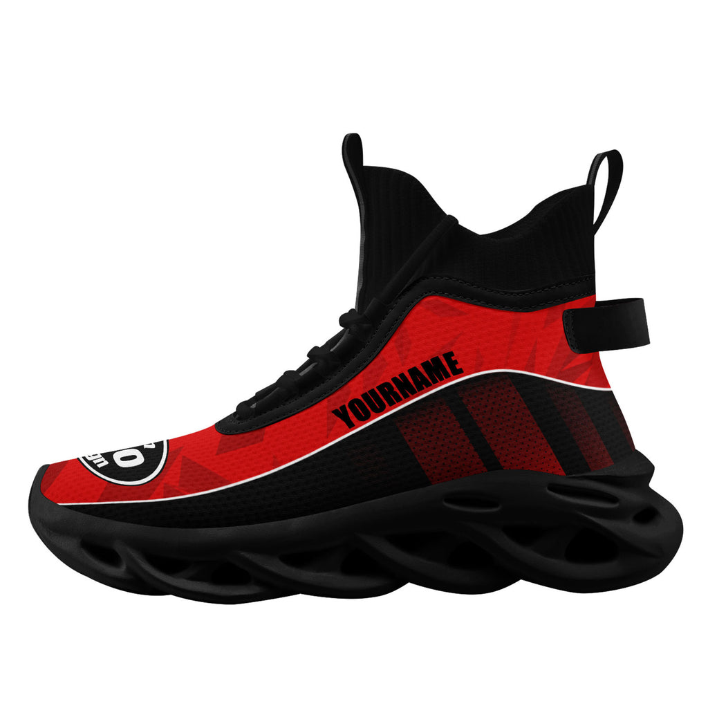 Custom Black Red Jersey MaxSoul Shoes and Hat Combo Offer Personalized Combo ZH-D020234-2