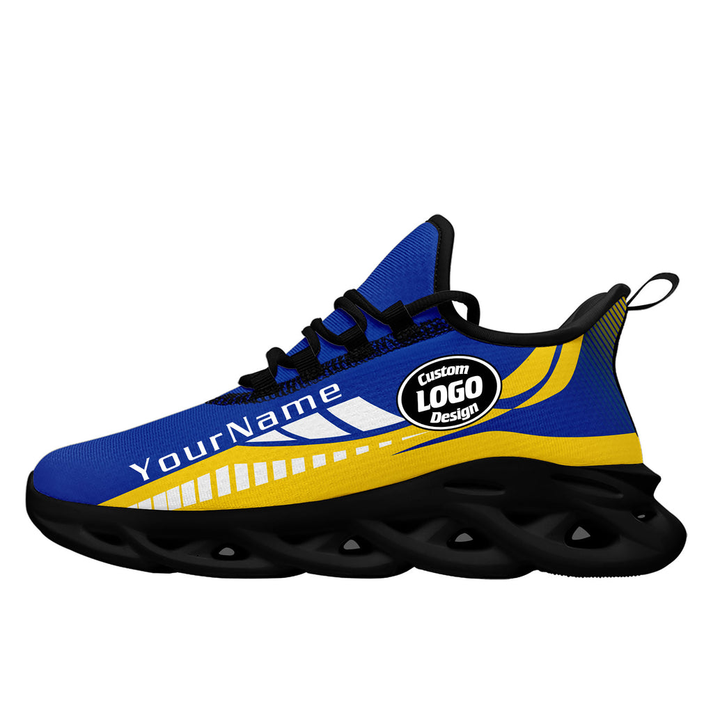 Custom Blue Yellow Los Angeles Maxsoul Shoes Personalized Sneaker FN003-D020325-15