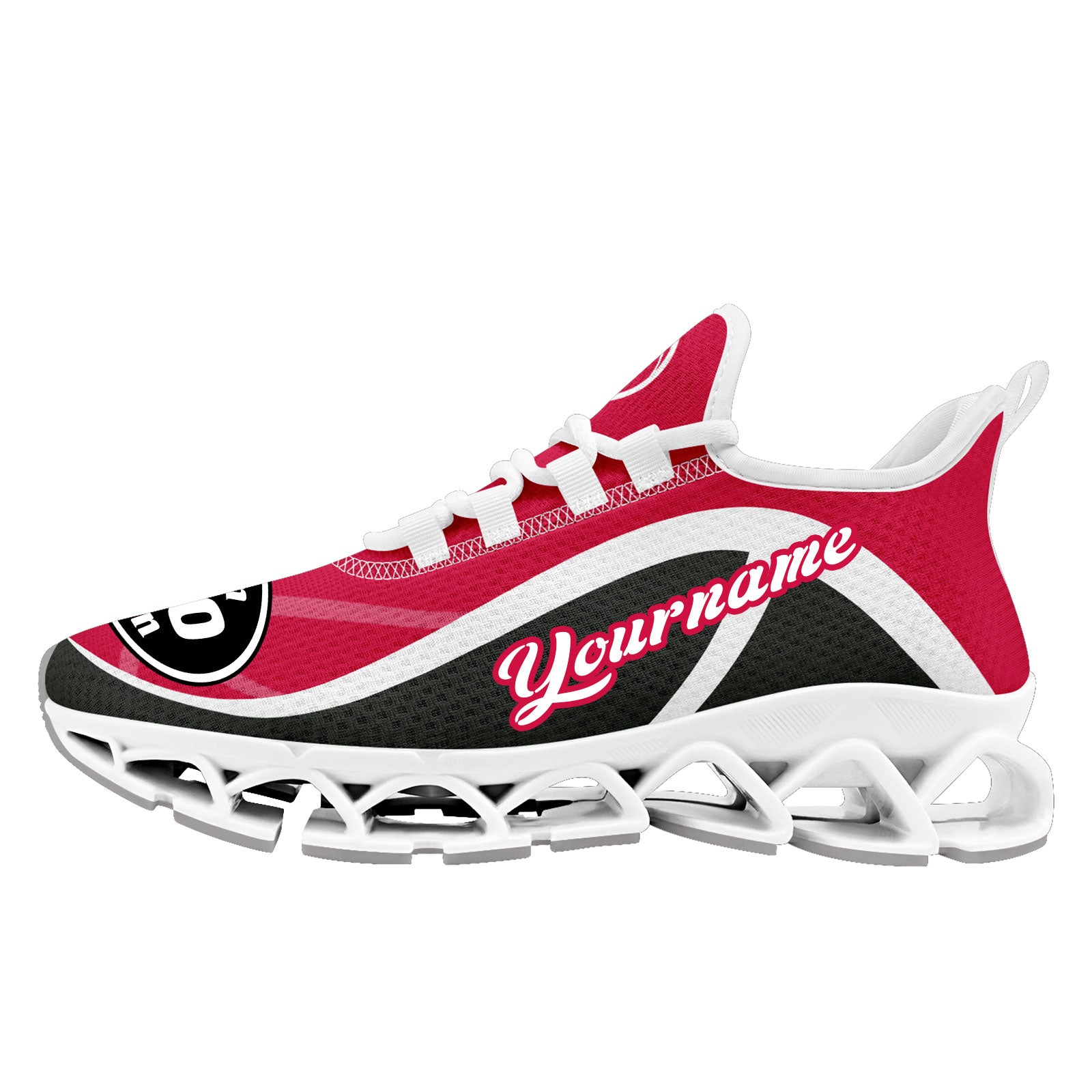Custom Red Gray Maxsoul Shoes Personalized Sneaker FN003XD-D020391-10