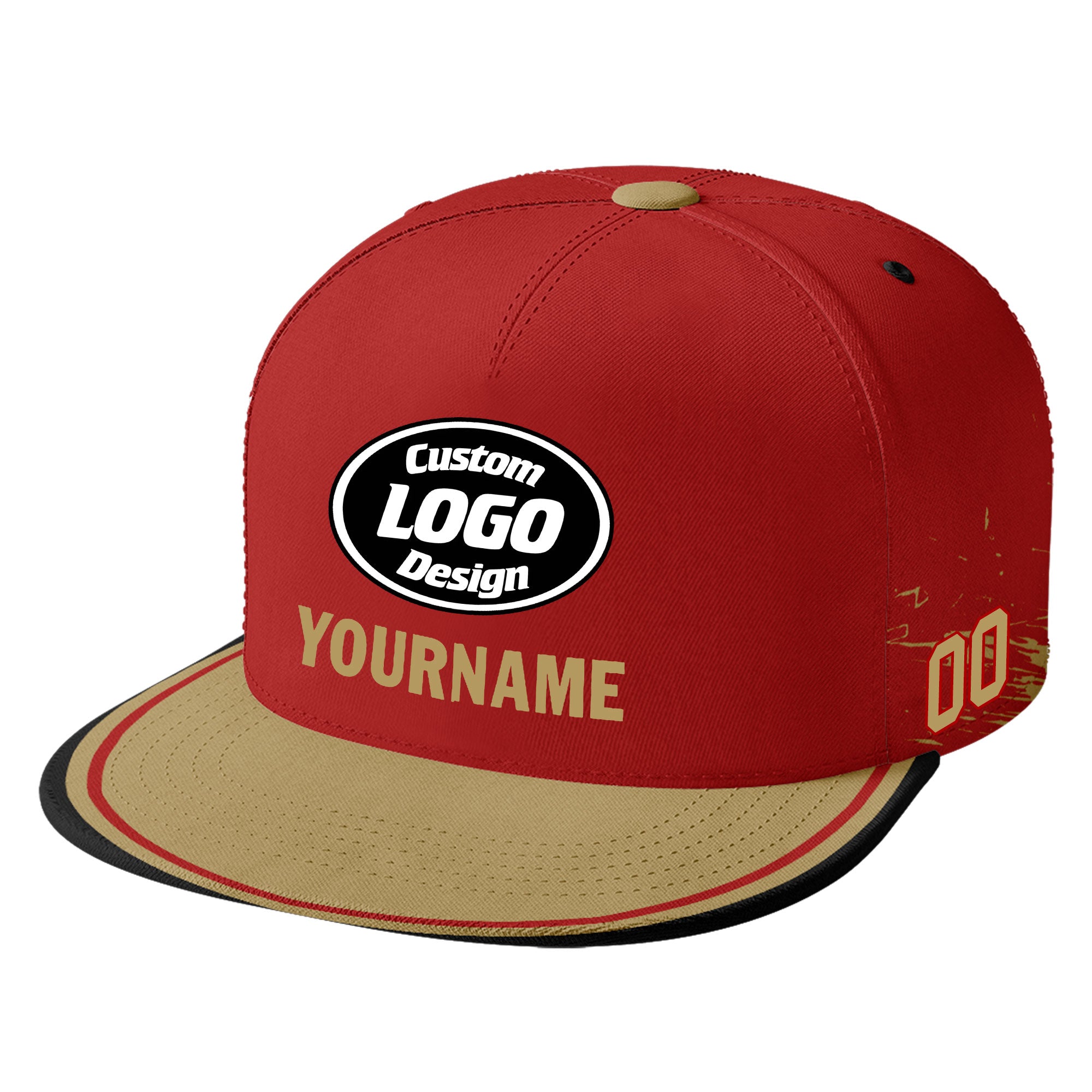 Custom Red Yellow San Francisco Football Jersey and Hat Combo Offer Personalized Combo ZH-D020326-25
