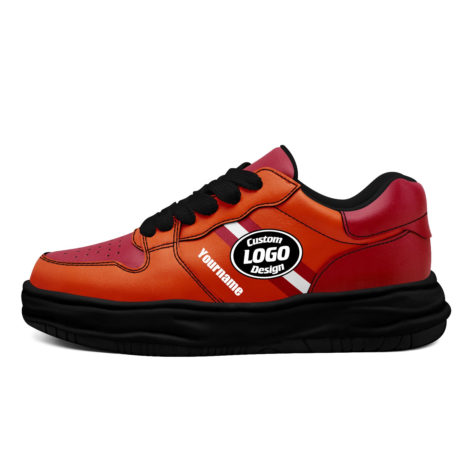 Custom Red Orange Tampa Bay Shoes Personalized Sneaker FN032-D020389-29