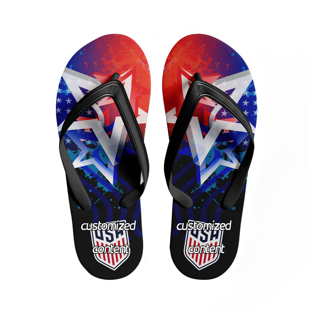 Custom United States 2026 World Cup Sneakers DIY Country Flag Running Shoes Lightweight Sport Shoes Gift for Football Fans Personalized Team Name and Logo FN058-F028041-20