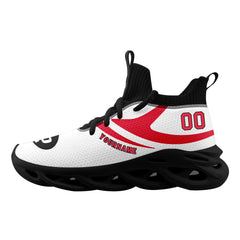 Custom White Red Kansas City Maxsoul Shoes Personalized Sneaker FN030-D025004-18