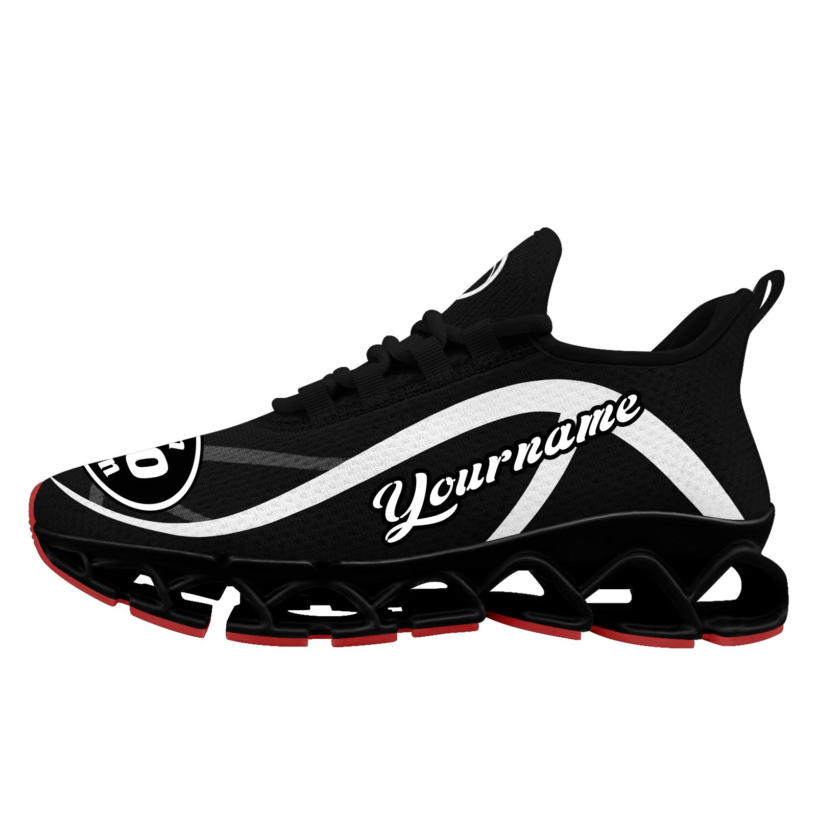 Custom Black White Maxsoul Shoes Personalized Sneaker FN003XD-D020391-15