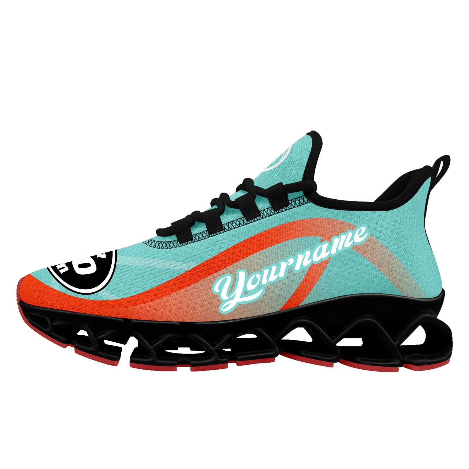 Custom Orange Blue Maxsoul Shoes Personalized Sneaker FN003XD-D020391-21