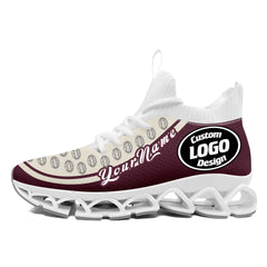 Custom Rose Carmine Cream Maxsoul Shoes Personalized Sneaker FN030XD-D020388-17