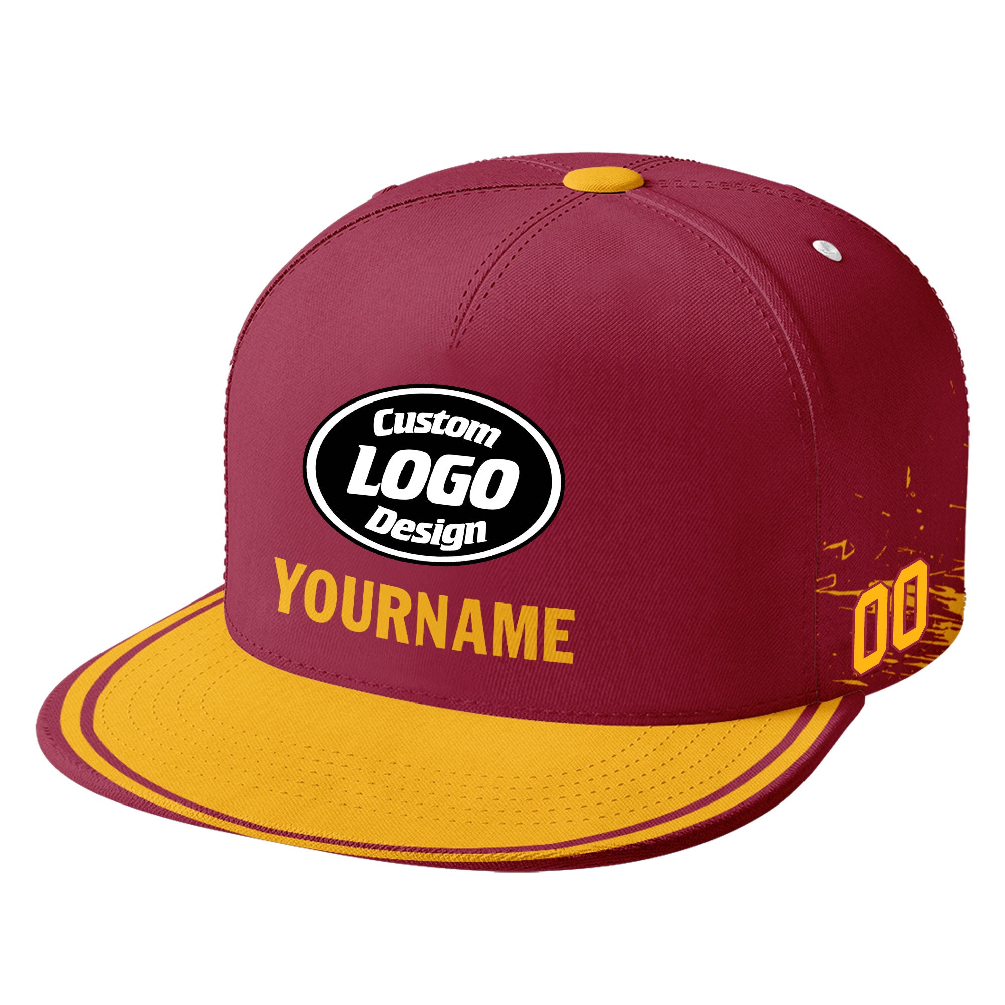 Custom Red Yellow Arizona MaxSoul Shoes and Hat Combo Offer Personalized Combo ZH-D020264-1