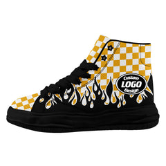 Custom Black Yellow White Pittsburgh Firesoul Shoes Personalized Sneaker FN039-D020272-30