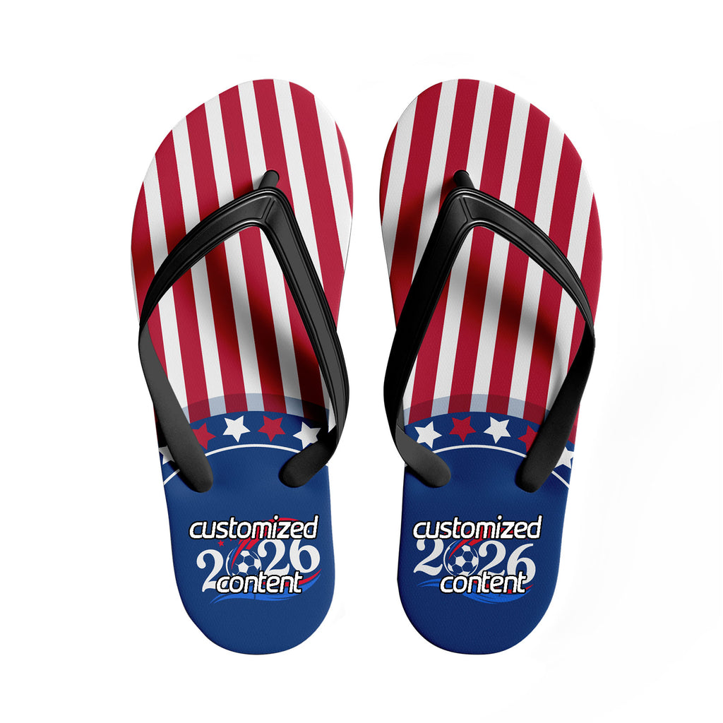 Custom United States 2026 World Cup Sneakers DIY Country Flag Running Shoes Lightweight Sport Shoes Gift for Football Fans Personalized Team Name and Logo FN058-F028041-9