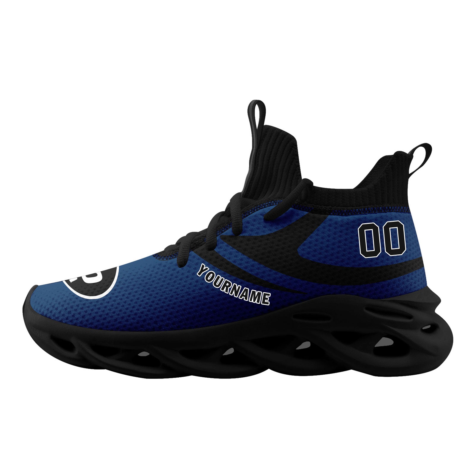 Custom Blue Black Indianapolis Football Jersey and Sports Shoes Combo Offer Personalized Combo ZH-D025008-16
