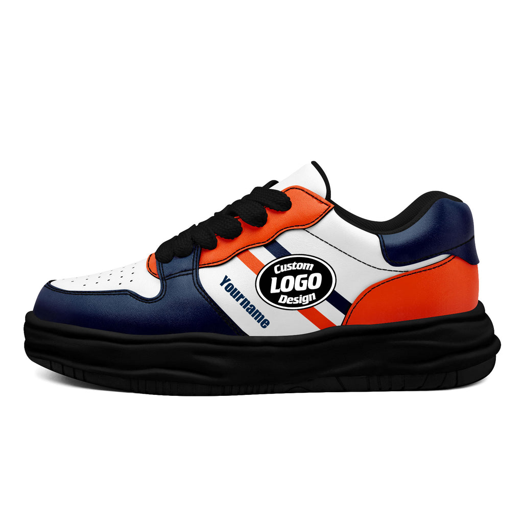 Custom Blue Orange Denver Shoes Personalized Sneaker FN032-D020389-10