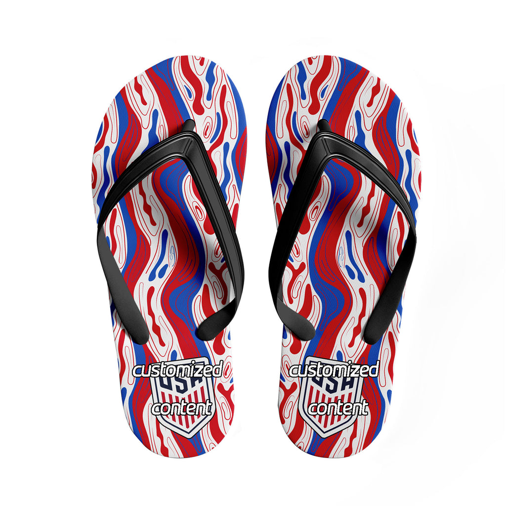 Custom United States 2026 World Cup Sneakers DIY Country Flag Running Shoes Lightweight Sport Shoes Gift for Football Fans Personalized Team Name and Logo FN058-F028041-15