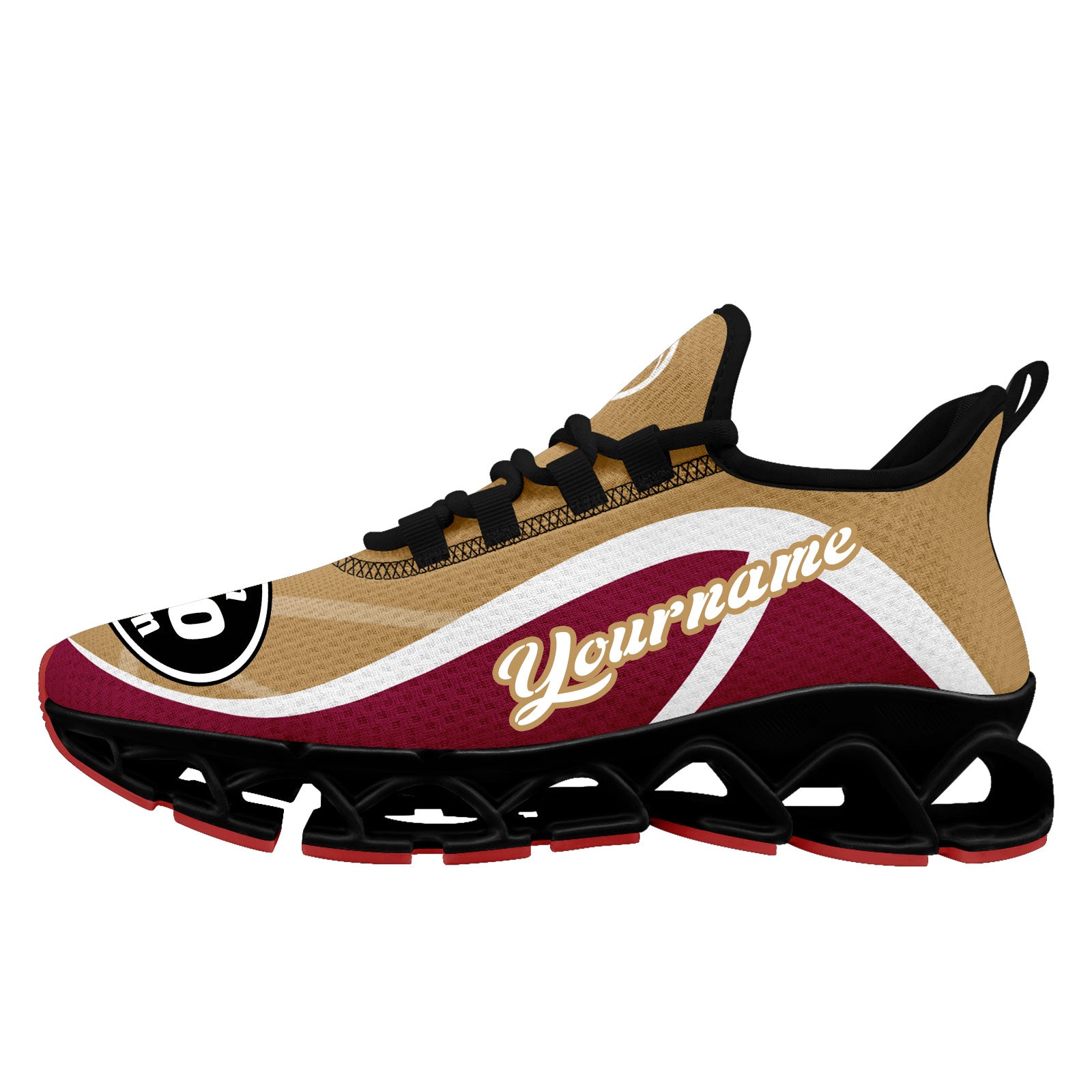 Custom Red Gold Maxsoul Shoes Personalized Sneaker FN003XD-D020391-16