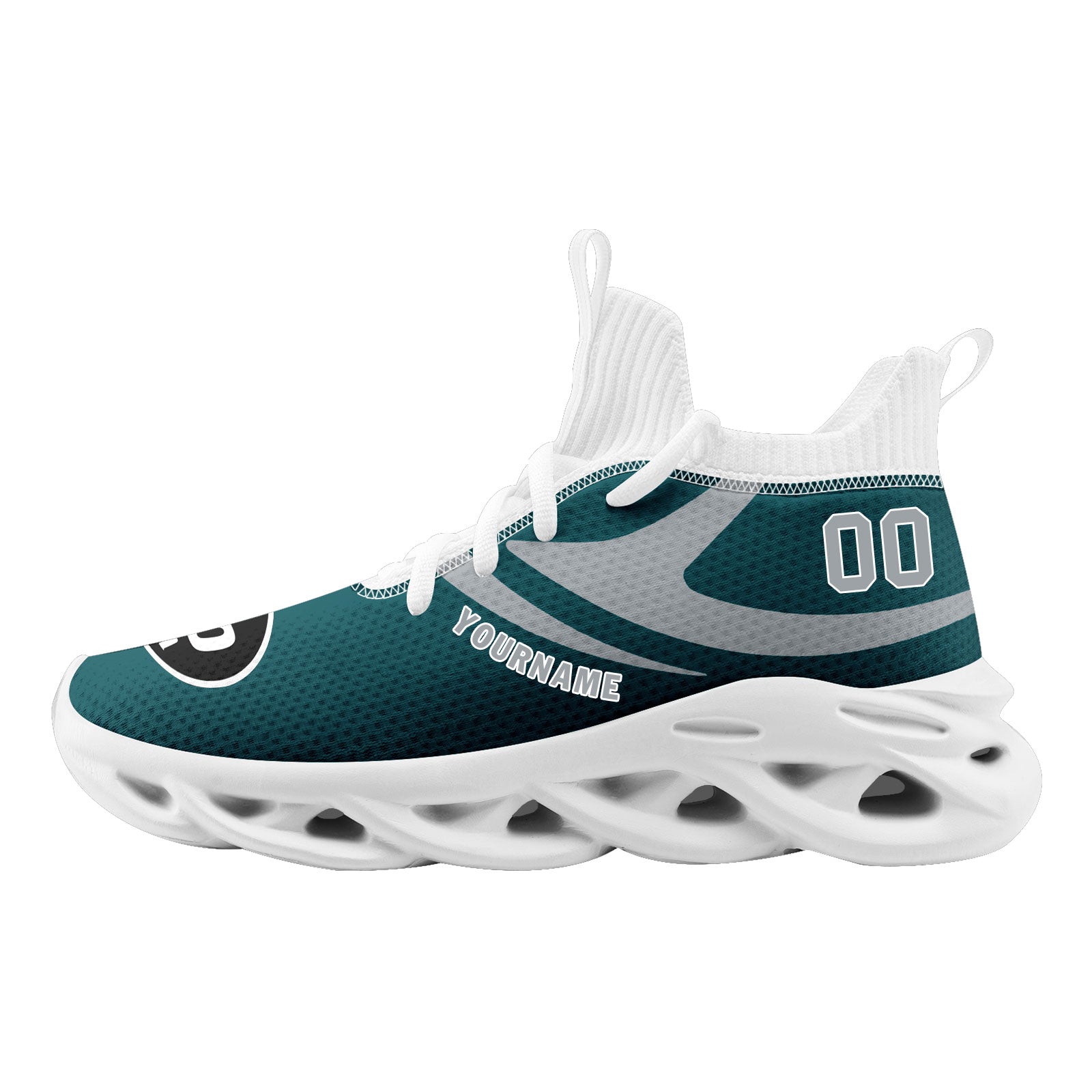 Custom Green Philadelphia Football Jersey and Sports Shoes Combo Offer Personalized Combo ZH-D025008-21