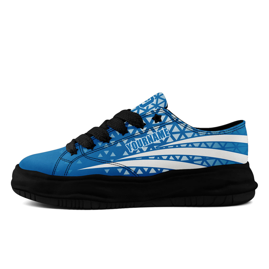 Custom Blue White Michigan Football Jersey and Sports Shoes Combo Offer Personalized Combo ZH-D023031-11