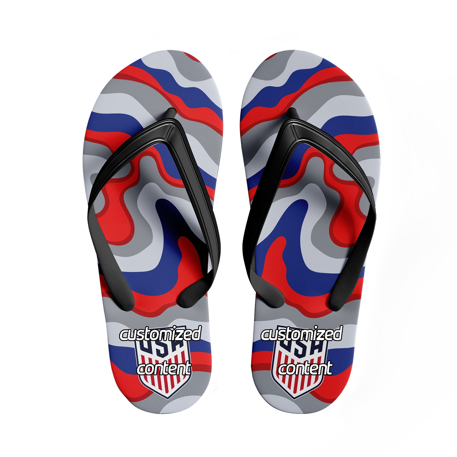 Custom United States 2026 World Cup Sneakers DIY Country Flag Running Shoes Lightweight Sport Shoes Gift for Football Fans Personalized Team Name and Logo FN058-F028041-6