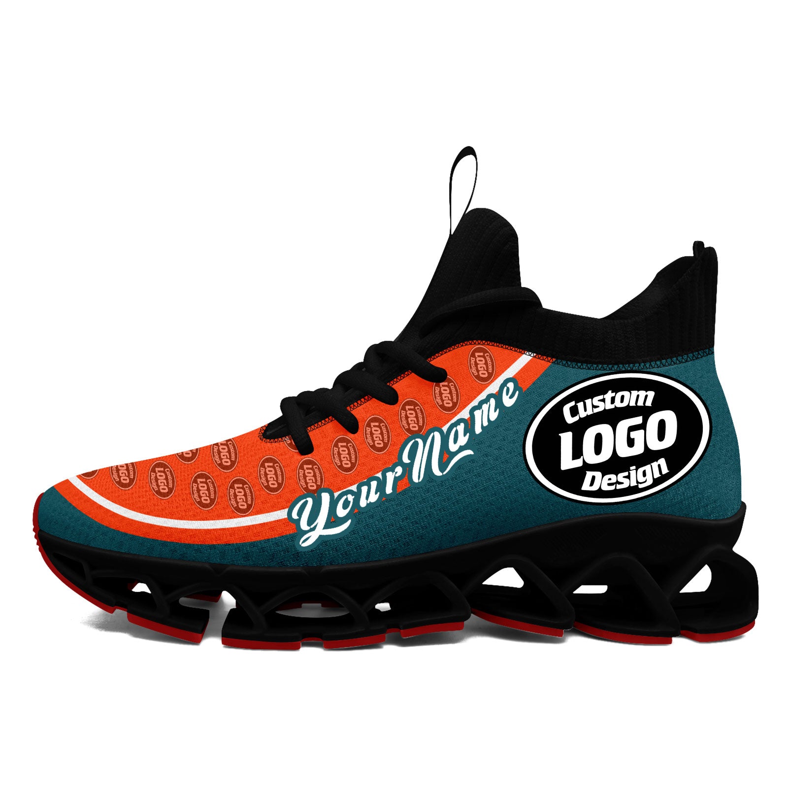 Custom Green Orange Maxsoul Shoes Personalized Sneaker FN030XD-D020388-6