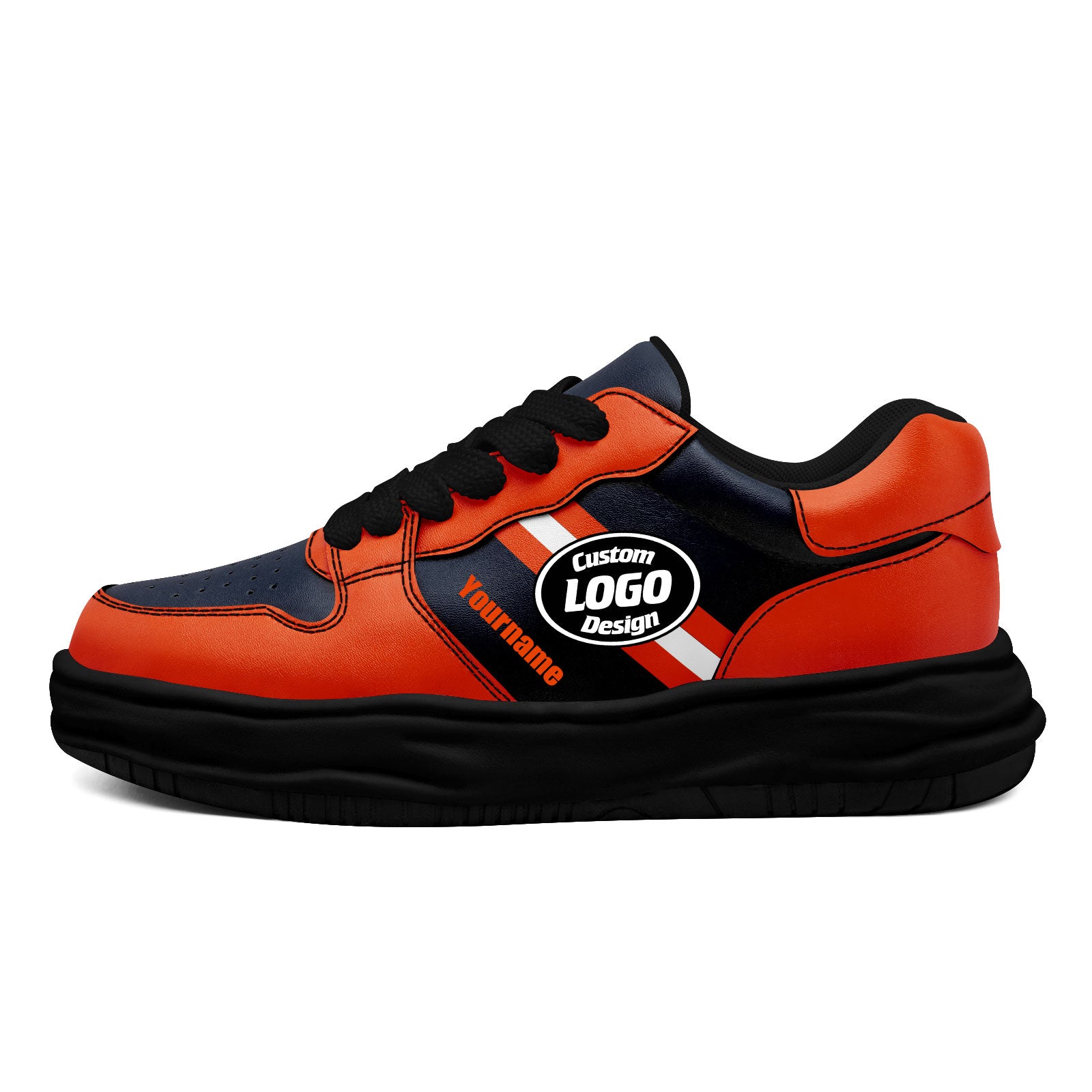 Custom Blue Orange Chicago Shoes Personalized Sneaker FN032-D020389-7