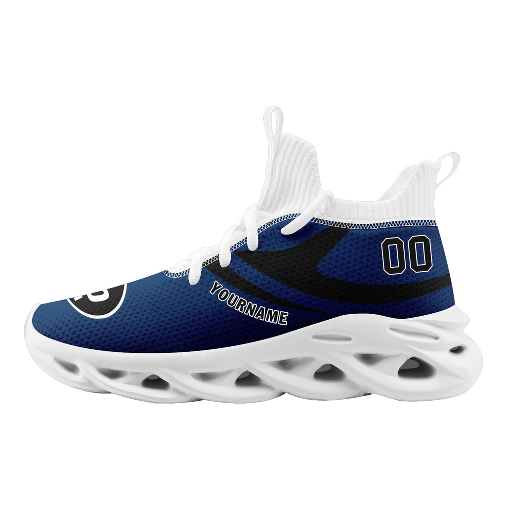 Custom Blue Black Indianapolis Football Jersey and Sports Shoes Combo Offer Personalized Combo ZH-D025008-16