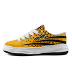 Custom Yellow Black Pennsylvania Football Jersey and Sports Shoes Combo Offer Personalized Combo ZH-D023031-30