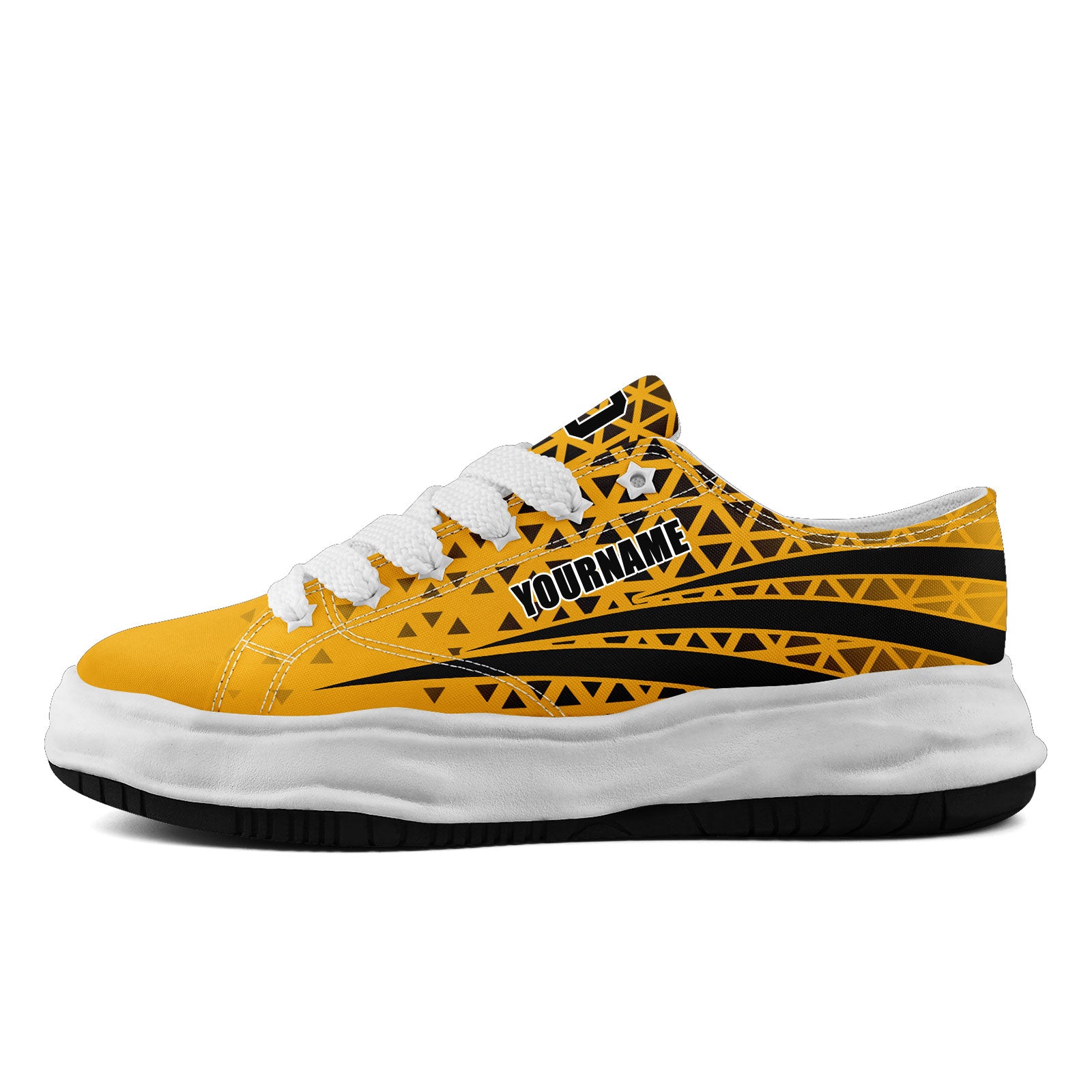 Custom Yellow Black Pennsylvania Football Jersey and Sports Shoes Combo Offer Personalized Combo ZH-D023031-30