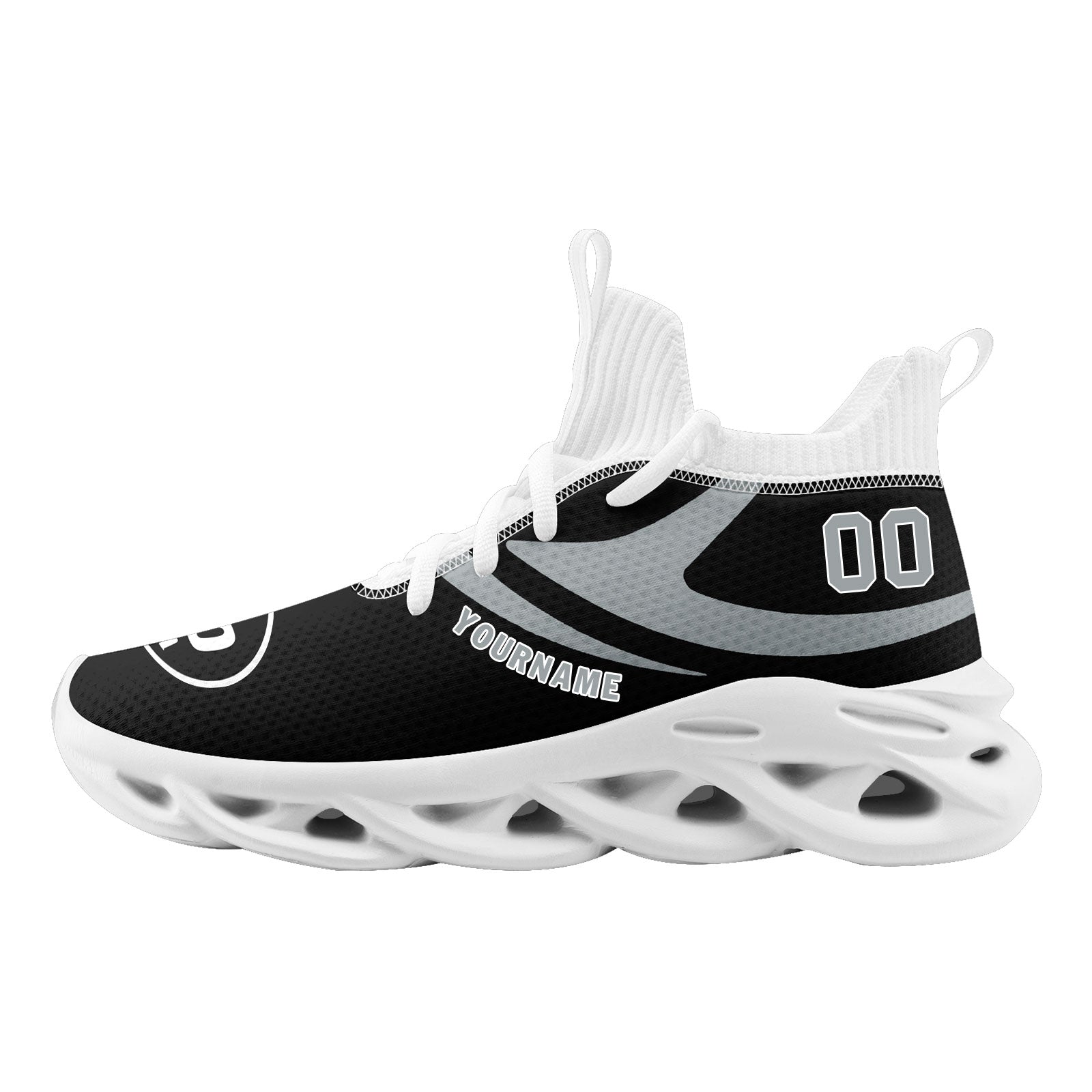 Custom Black Las Vegas Football Jersey and Sports Shoes Combo Offer Personalized Combo ZH-D025008-23