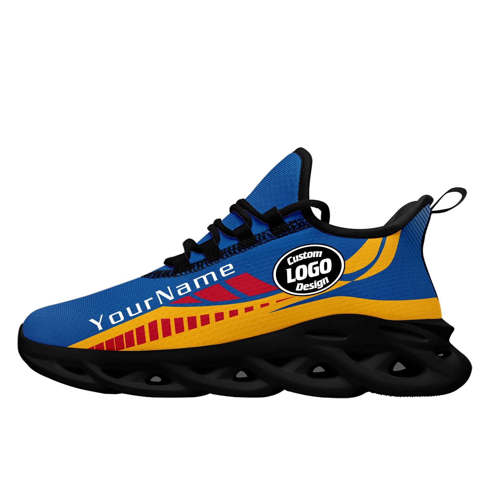Custom Blue Yellow Pittsburgh Maxsoul Shoes Personalized Sneaker FN003-D020325-30