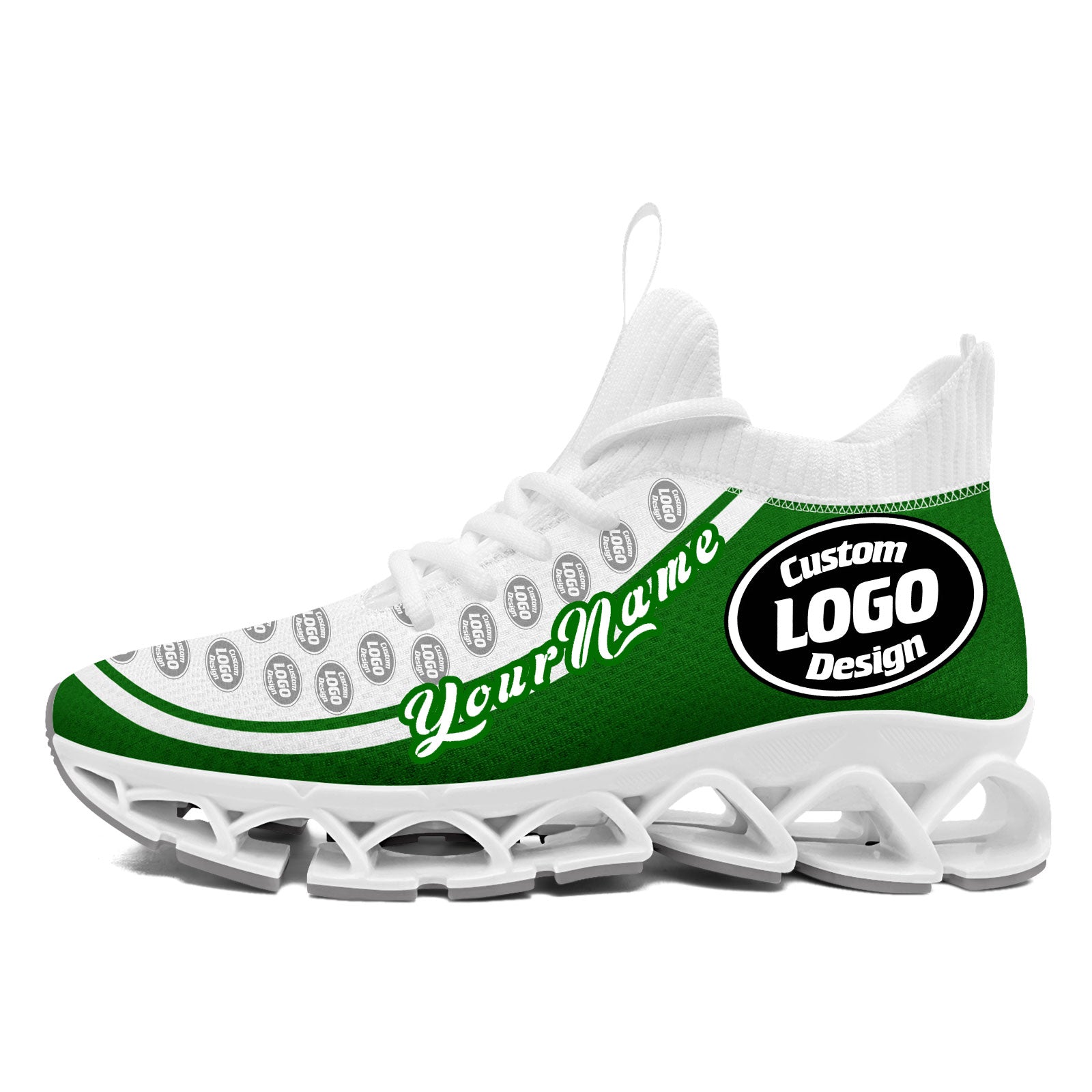 Custom Green White Maxsoul Shoes Personalized Sneaker FN030XD-D020388-20