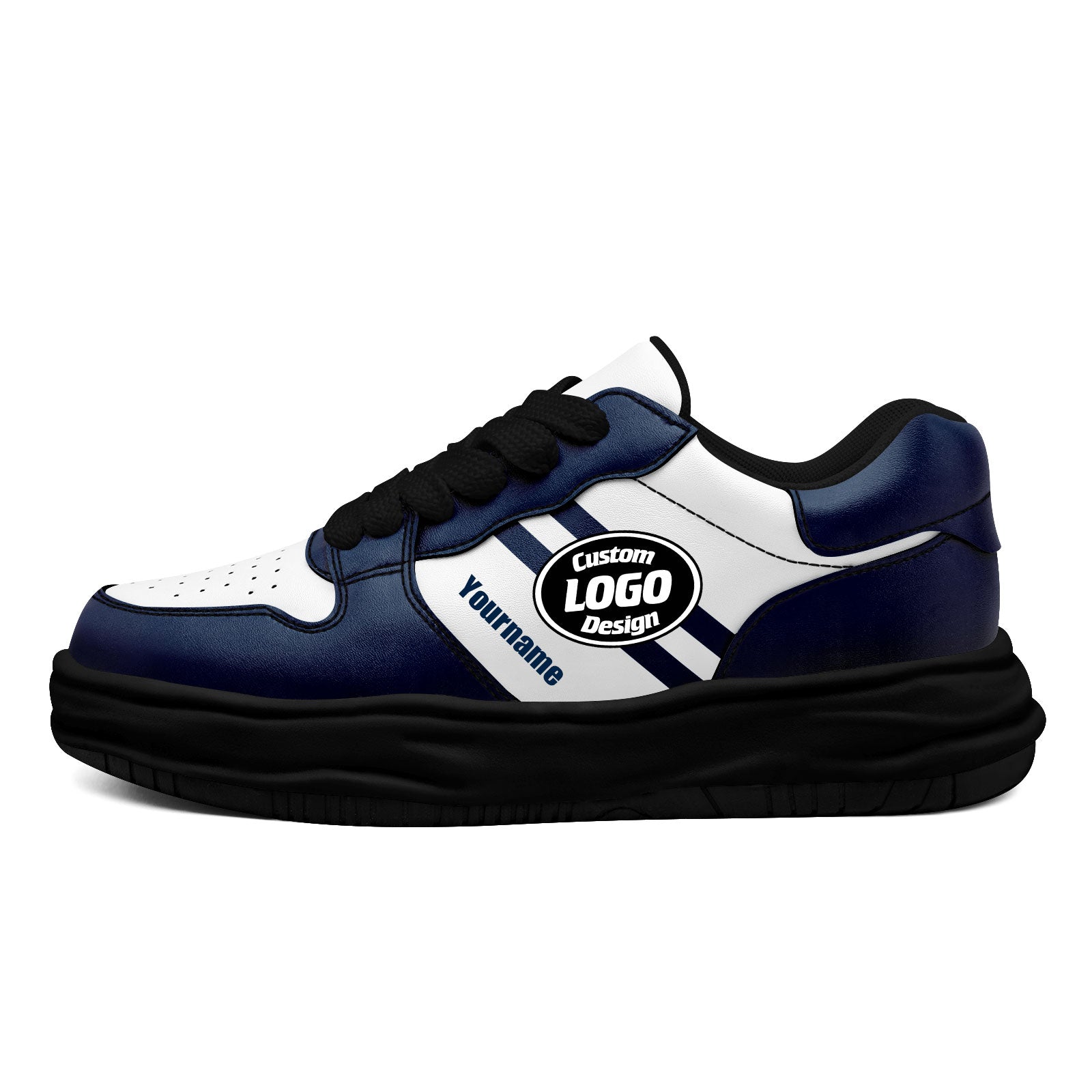 Custom Blue White Dallas Shoes Personalized Sneaker FN032-D020389-9
