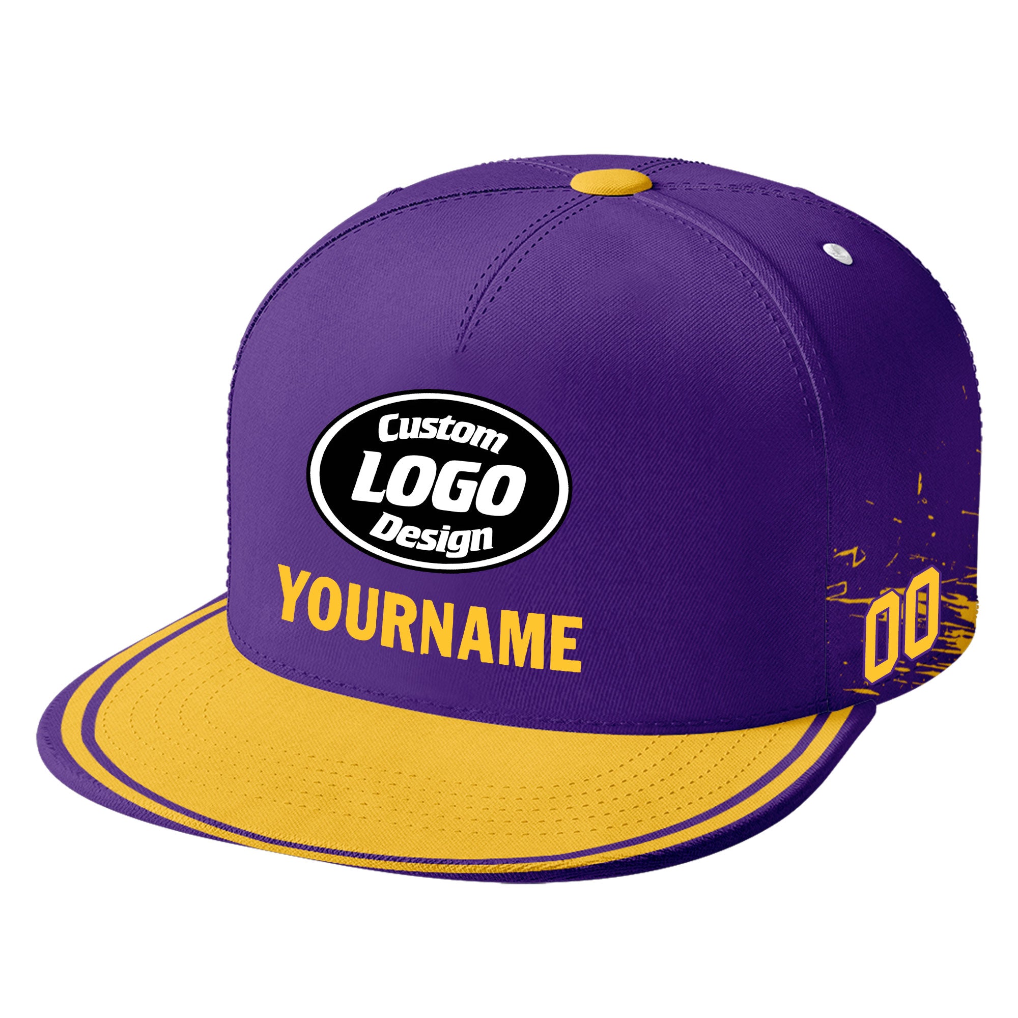 Custom Purple Yellow Minnesota Football Jersey and Hat Combo Offer Personalized Combo ZH-D020326-17