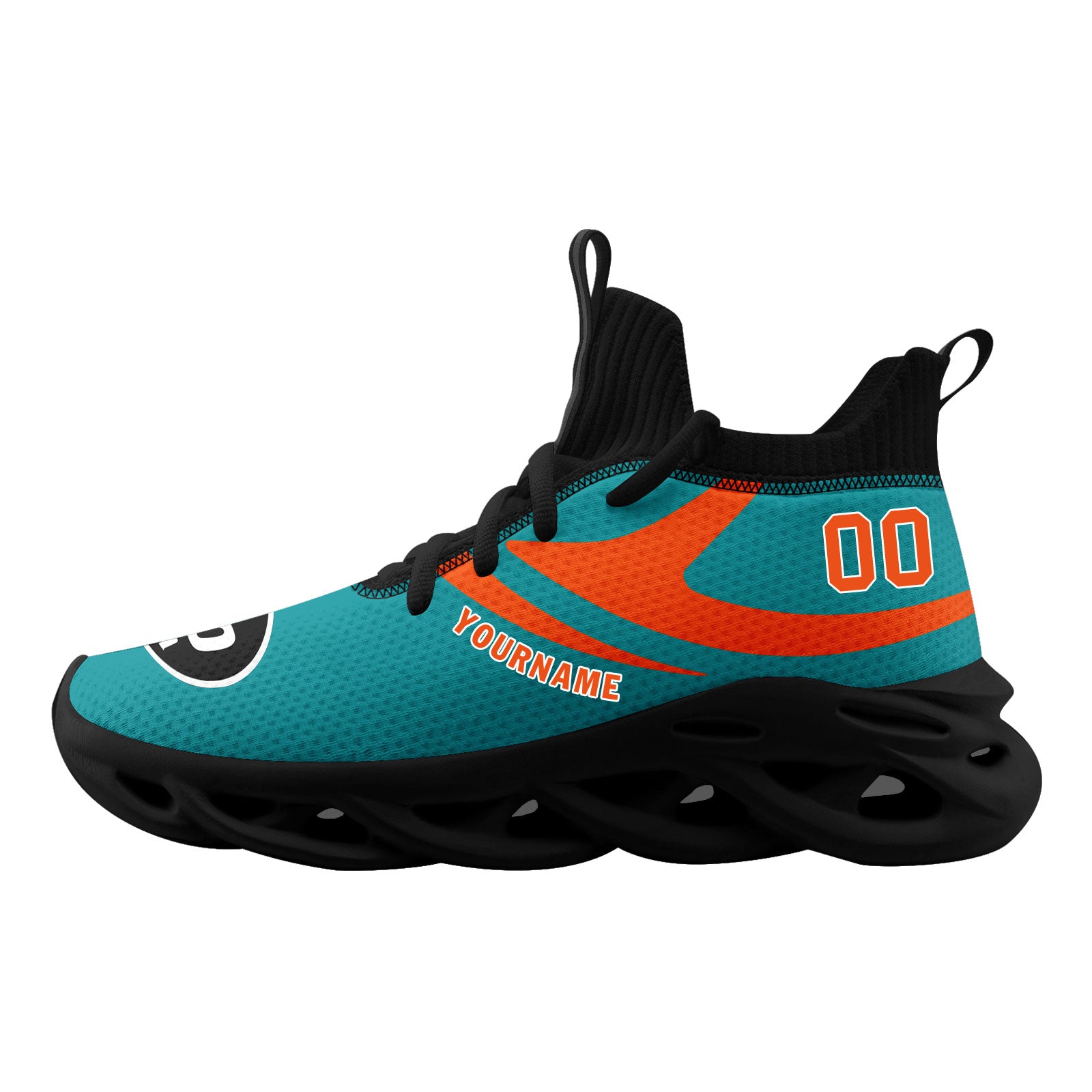 Custom Light Green Miami Football Jersey and Sports Shoes Combo Offer Personalized Combo ZH-D025008-25