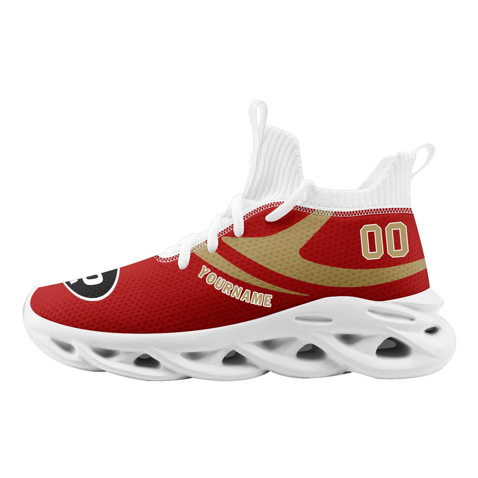 Custom Red San Francisco Maxsoul Shoes Personalized Sneaker FN030-D025004-22