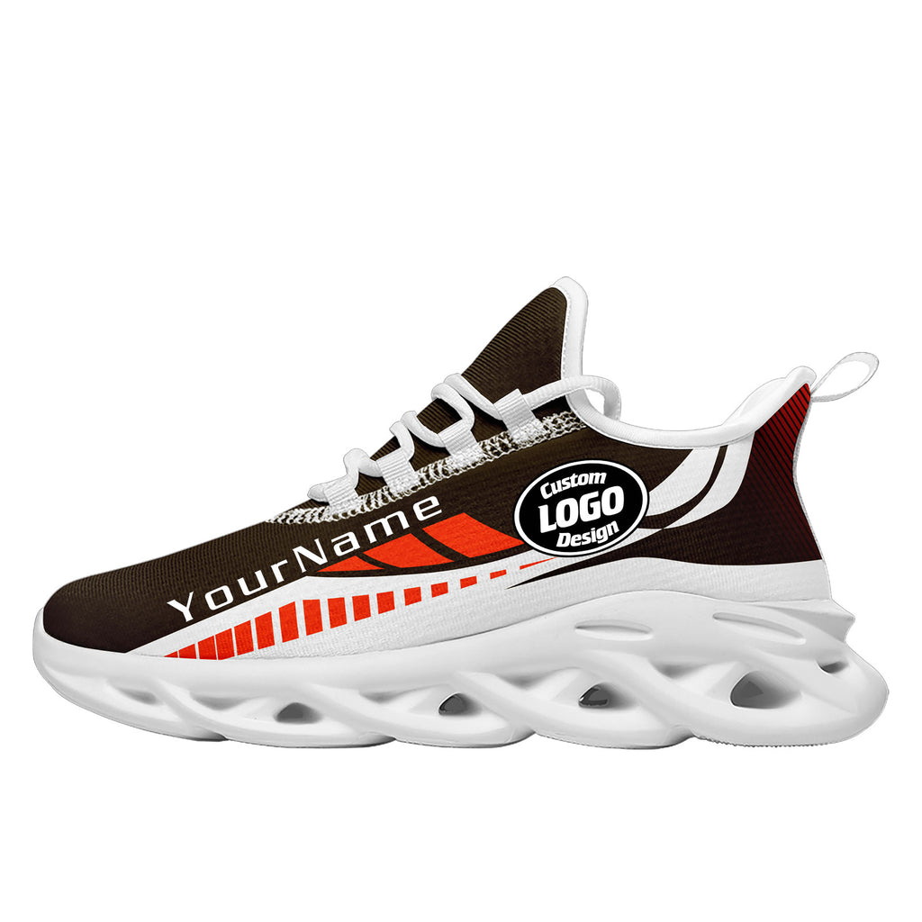 Custom Brown Orange White Cleveland Maxsoul Shoes Personalized Sneaker FN003-D020325-8