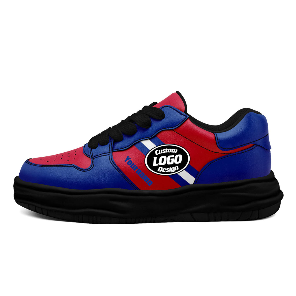 Custom Red Blue Buffalo Shoes Personalized Sneaker FN032-D020389-4