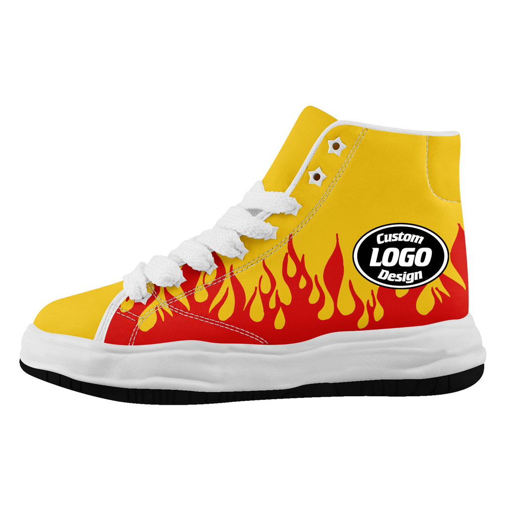Custom Red Yellow Kansas City Football Jersey and Firesoul Sports Shoes Combo Offer Personalized Combo ZH-D020273-18