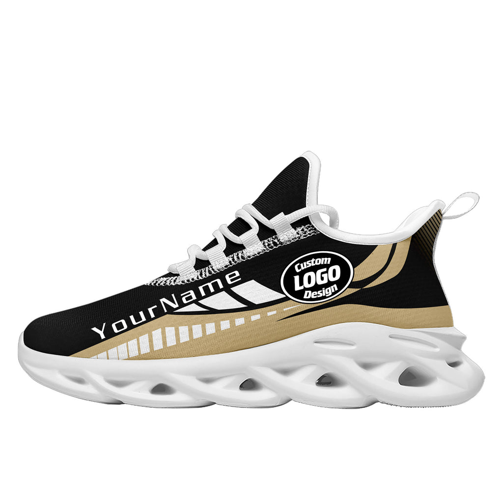 Custom Black Yellow New Orleans Maxsoul Shoes Personalized Sneaker FN003-D020325-19