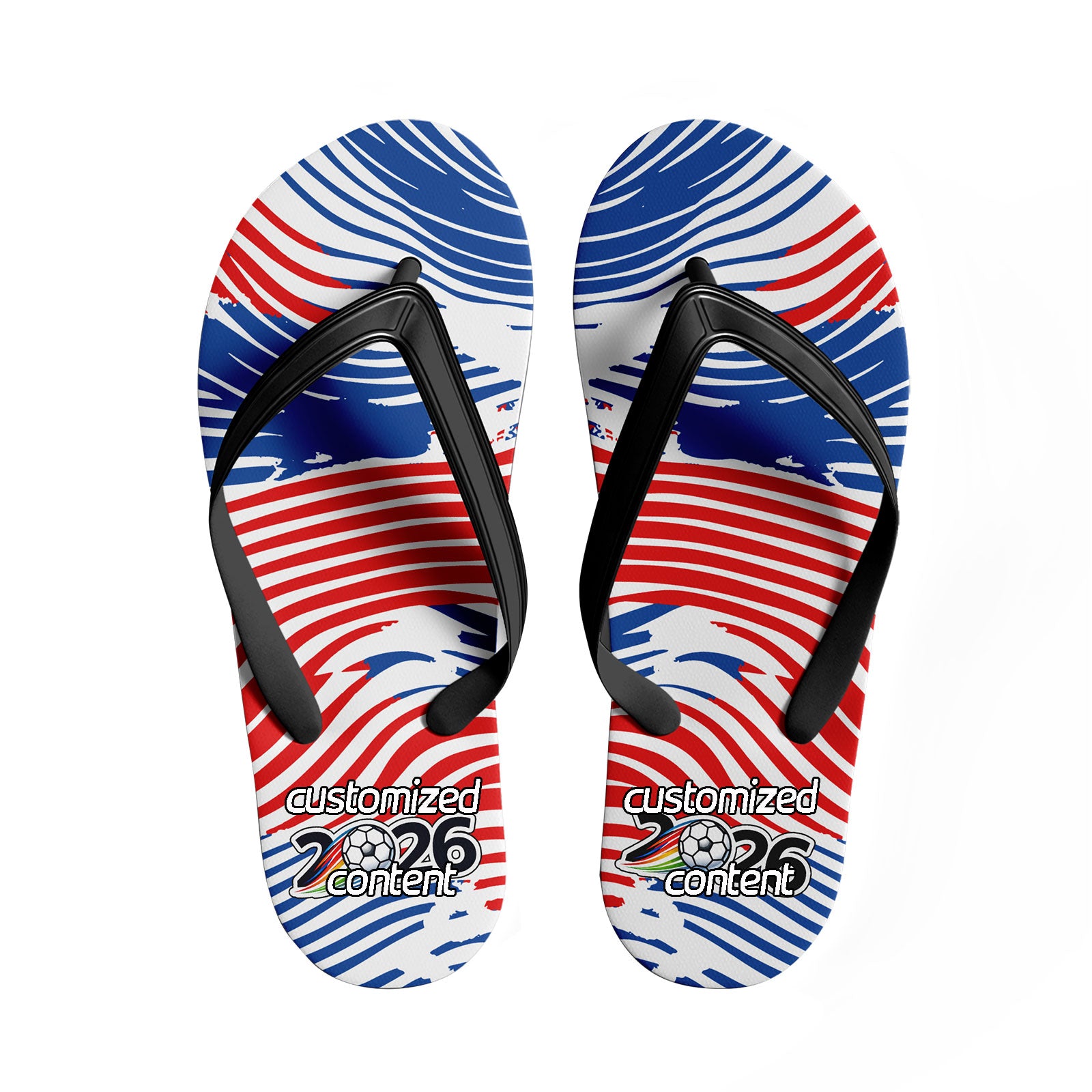 Custom United States 2026 World Cup Sneakers DIY Country Flag Running Shoes Lightweight Sport Shoes Gift for Football Fans Personalized Team Name and Logo FN058-F028041-10